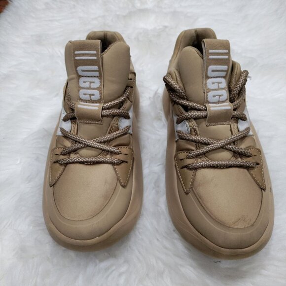 UGG Women's Sand/White LA Alto Cloud Lace Platform Fashion Sneaker Size 6 - Picture 5 of 13